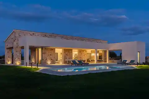 Modern Semi-Detached Finca with Natural Stone Walls and Pool