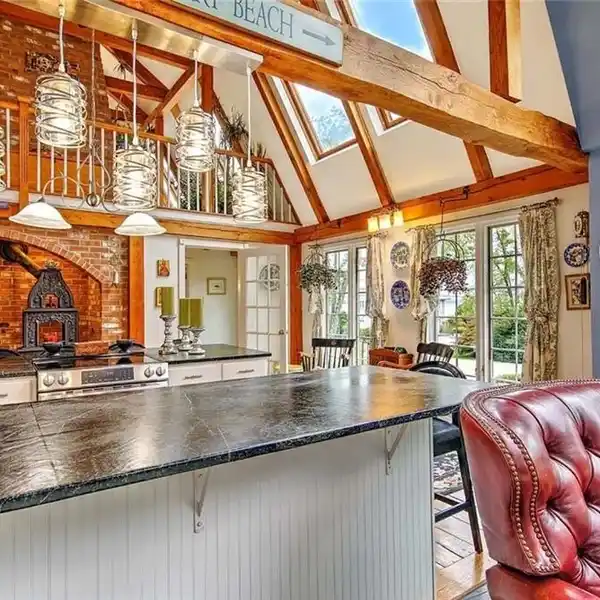 ONE-OF-A-KIND HAND-CRAFTED POST-AND-BEAM HOME