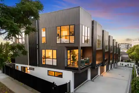 Terrace Home with Contemporary Elegance with Parkside Serenity