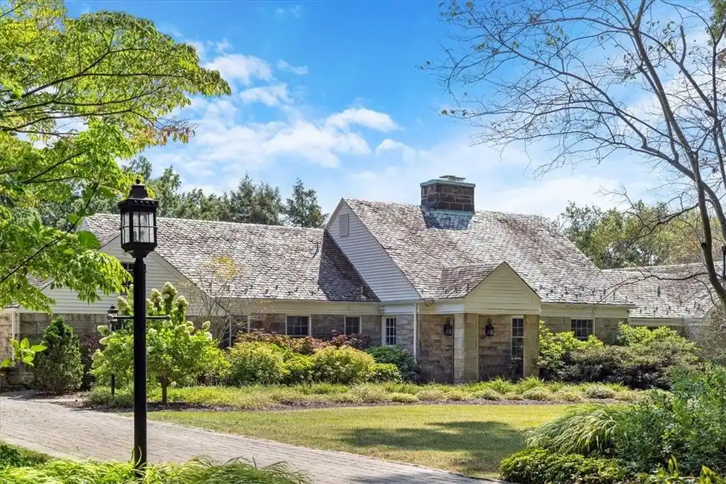Stately Stone Manor on Park-like Grounds