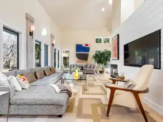 Furnished Post-modern Home for Rent on a Landscaped Acre