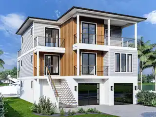 New Custom Home on a Deep Water Canal