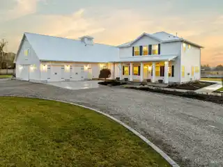 Custom Modern Farmhouse Set on Expansive Acreage