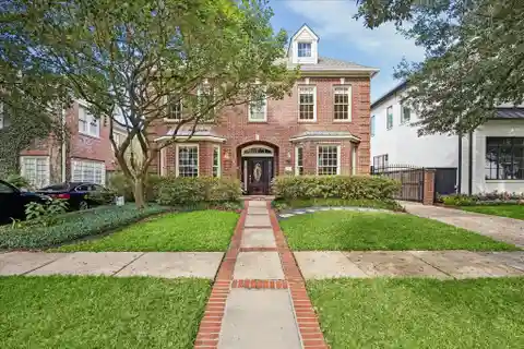 Timeless Brick Estate with Artisan Copper Fountain