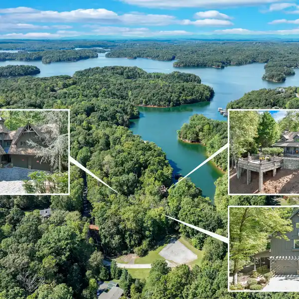 CUSTOM BUILT LAKE LANIER ESTATE ON 6.78 ACRES WITH HOME, 2 GUEST HOUSES AND A CARRIAGE HOUSE