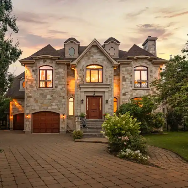SOPHISTICATED STONE-FRONT RESIDENCE WITH GYM AND SAUNA