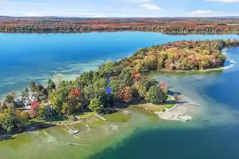 Private Level Lakefront Home with Garage for Boats, Campers & Toys