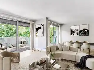 Bright Apartment with Balcony and Garden Views