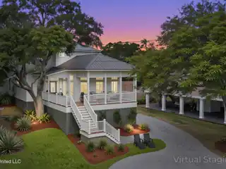 Custom Coastal Elegance with Bayou and Beach Views
