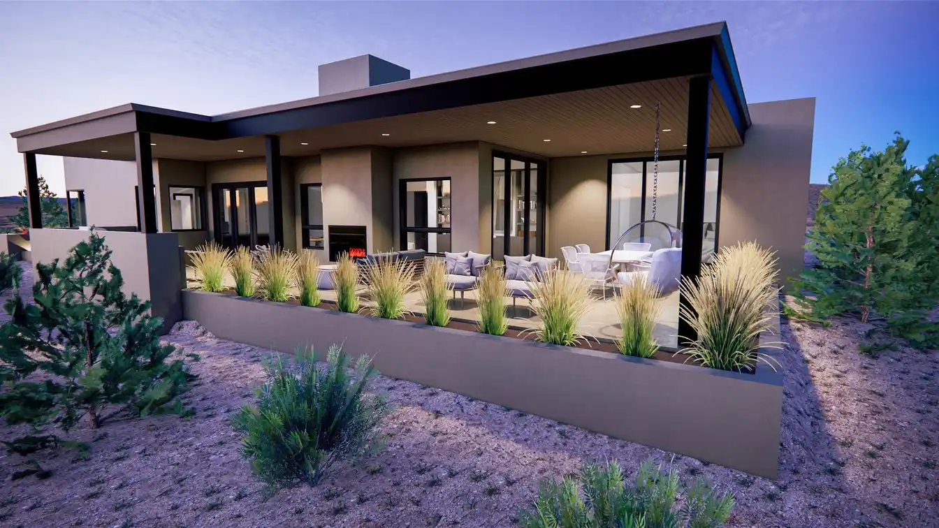 New Home Blending Traditional and Modern Pueblo Styles