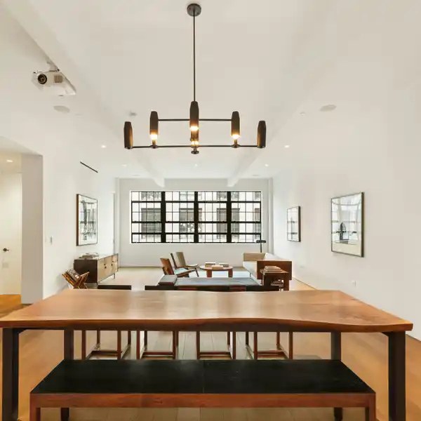 CHIC DUMBO LOFT WITH DRAMATIC BEAMED CEILINGS