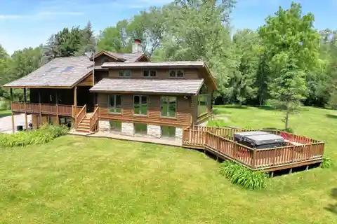 Unique Log Home on 49.55 Wooded Acres