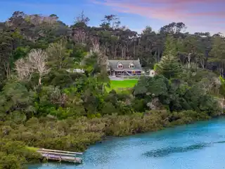Secluded Weiti River Retreat with Private Jetty