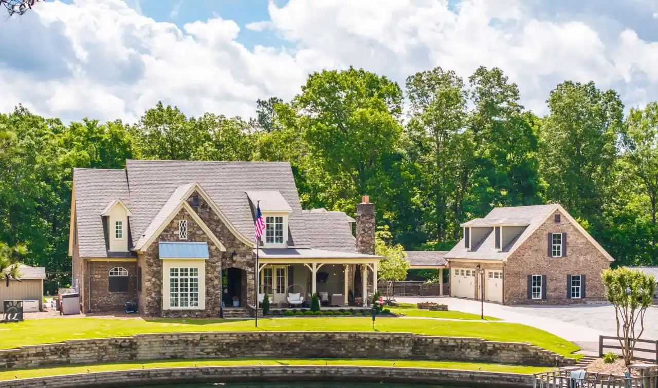 Custom Home on Eight Wooded Acres with Pond