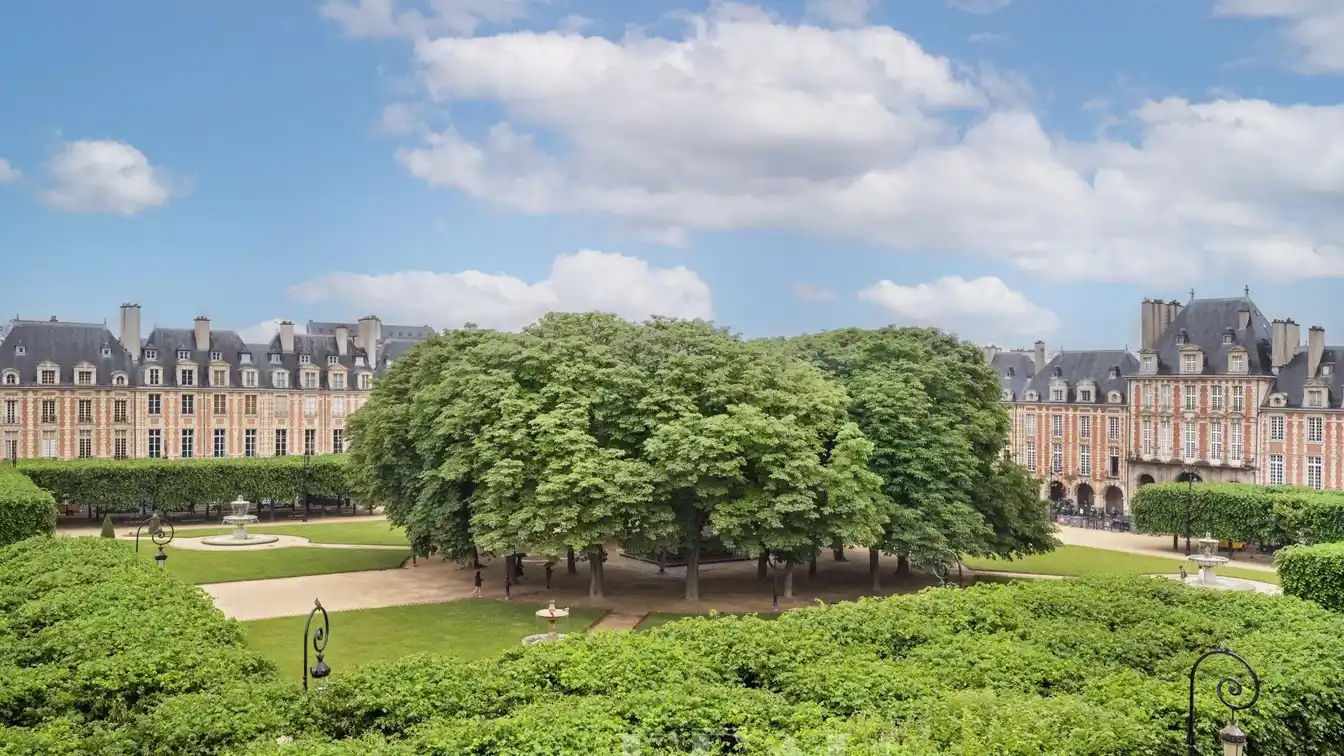 Duplex Apartment with a Lovely View of the Place Des Vosges