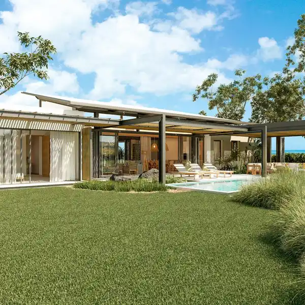 ELEGANT VILLA FRAMED BY DRAMATIC BLACK RIVER MOUNTAIN RANGE