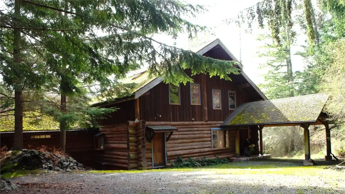Custom Log Home Overlooking Rosario Strait