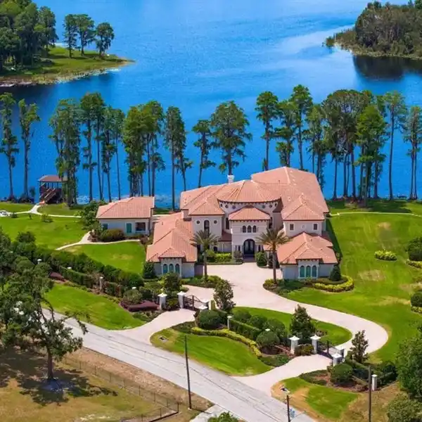 GATED NEARLY SIX-ACRE LAKEFRONT ESTATE