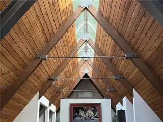 Dramatic Steel-and-glass A-frame
