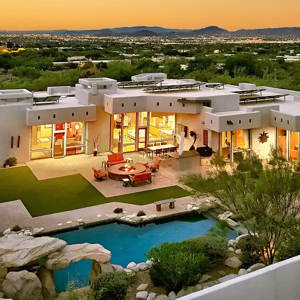 STUNNING SOUTHWESTERN CONTEMPORARY HOME IN GATED LOS CIELOS