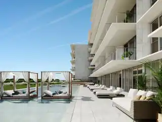 Beachfront Apartment with Terrace and Spa Access