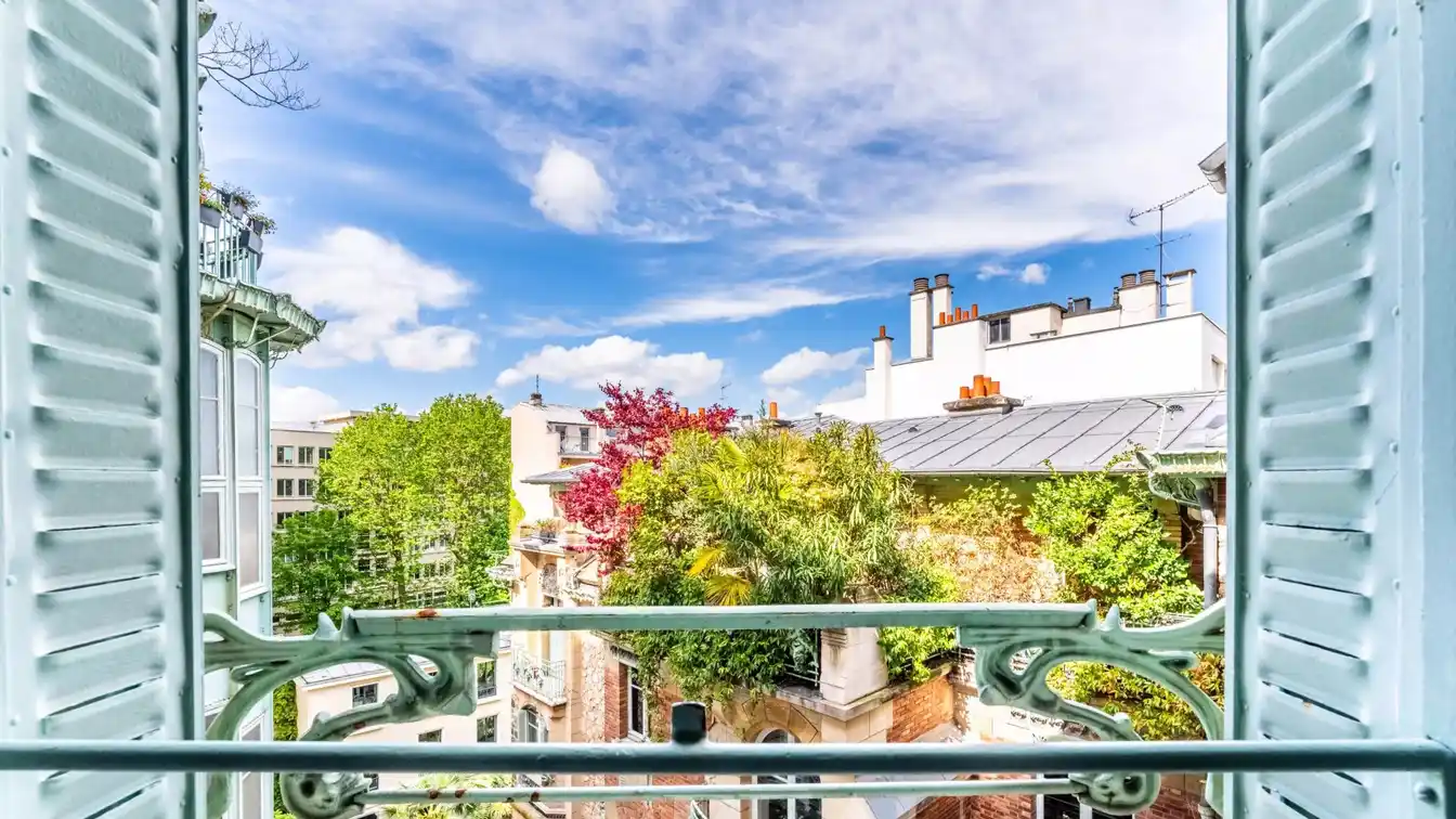 Historic Art Nouveau Apartment with Eiffel Tower View
