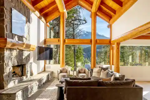 Post-And-Beam Chalet Offering Breathtaking Views of Blackcomb Mountain