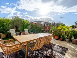 Contemporary Top-Floor Haven with Lush Terrace