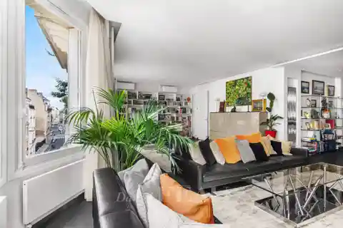 Designer-Decorated Parisian Apartment with Grand Living Space