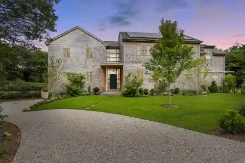 New Shingle-Style Estate with Pool & Bay Access