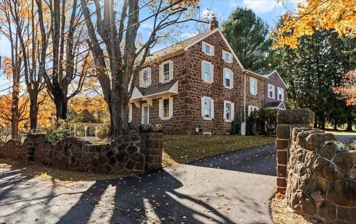 Historic Stone Farmhouse with Pond and Barn