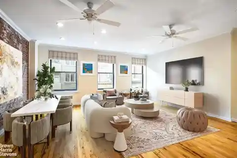 Exposed Brick Walls with Modern Kitchen