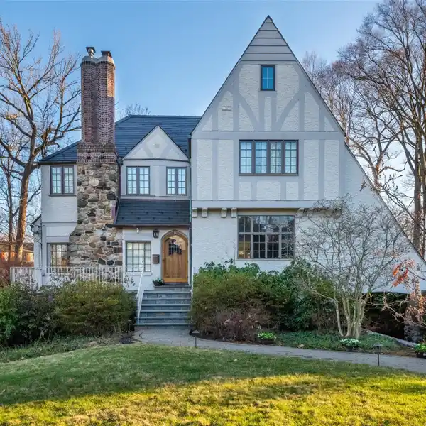 SUNLIT TUDOR IN LARCHMONT WOODS