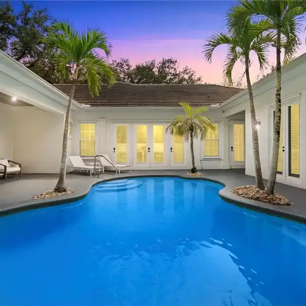 SEPARATE CABANA GUEST SUITE WITH DEN AND KITCHENETTE