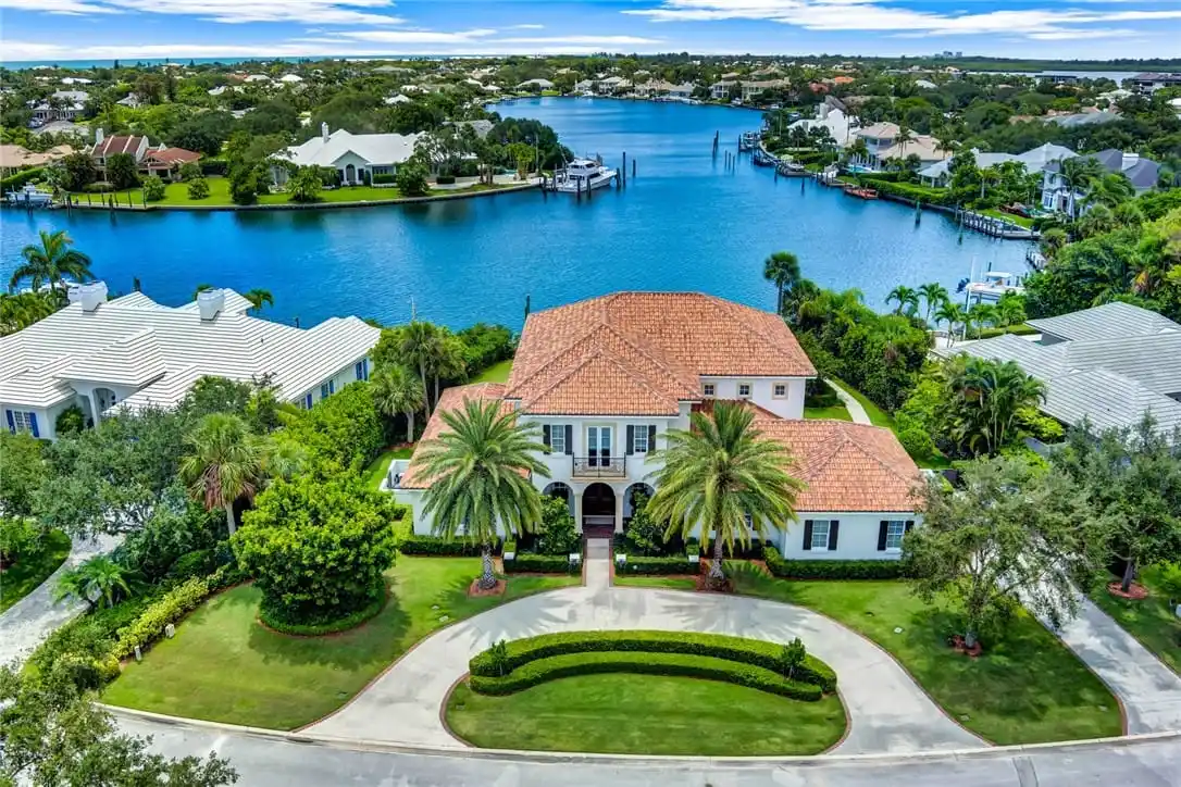 Beautiful Tropical-inspired Riverfront Estate