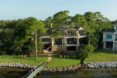 Elegant Waterfront French Country Home