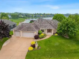Custom Walkout Ranch with Private Dock