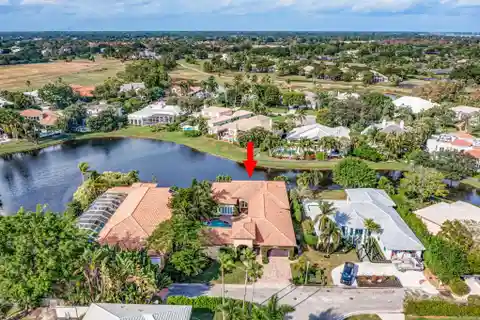 Elegant Courtyard Estate with Lake Views and Guest House