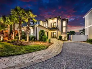 Contemporary Coastal Chic Residence in Gated Emerald Waters Village