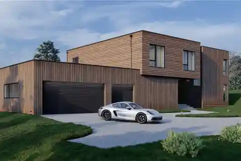 New Modern Villa in a Three-lot Subdivision
