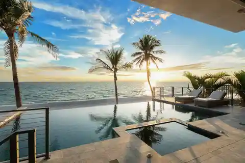 Direct Beachfront Coastal Contemporary Home