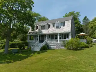 Harborfront Antique Gambrel with Commanding Views and Private Beach