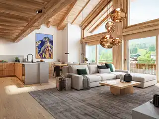 Klosters: Exclusive New-Build Duplex with Elegant Design and Views
