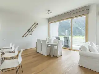 Modern, Generously Sized Holiday Flat with Mountain Views in Samedan