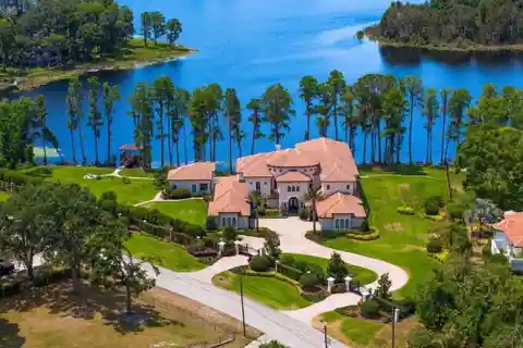 Gated Nearly Six-Acre Lakefront Estate