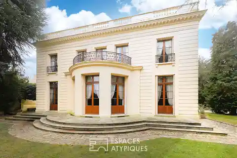 Art Deco Style Mansion with Outbuildings and Park