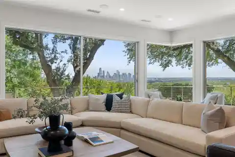 Secluded Hilltop Estate with Downtown Views