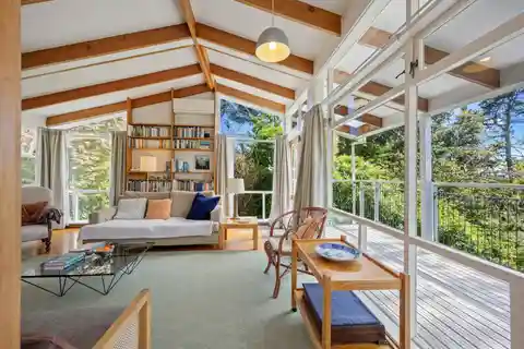 Mid-Century Light-Filled Retreat with Vaulted Charm