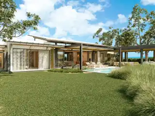 Elegant Villa Framed by Dramatic Black River Mountain Range