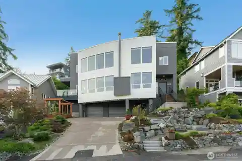 Immaculate Contemporary Sitting Above Juanita Bay